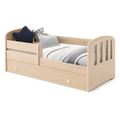 Kinderbett Einzelbett mit Schubladen MDF Holzoptik Natur 90 x 200 cm